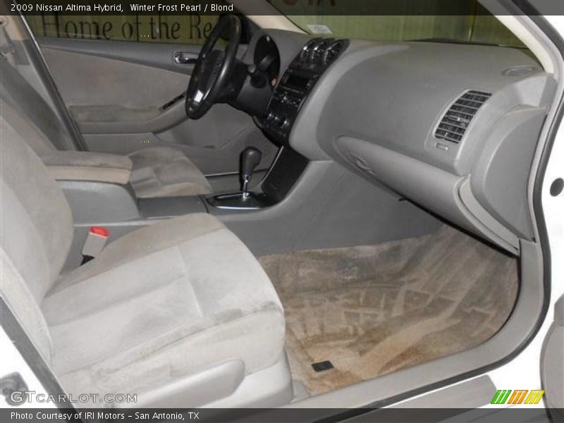 Winter Frost Pearl / Blond 2009 Nissan Altima Hybrid