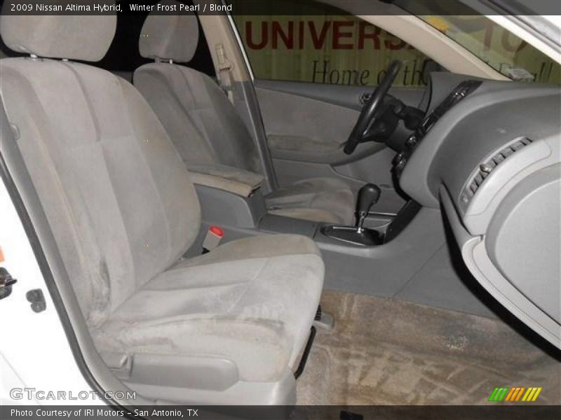Winter Frost Pearl / Blond 2009 Nissan Altima Hybrid