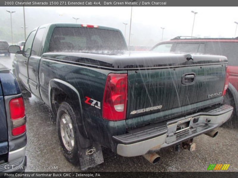 Dark Green Metallic / Dark Charcoal 2003 Chevrolet Silverado 1500 Z71 Extended Cab 4x4