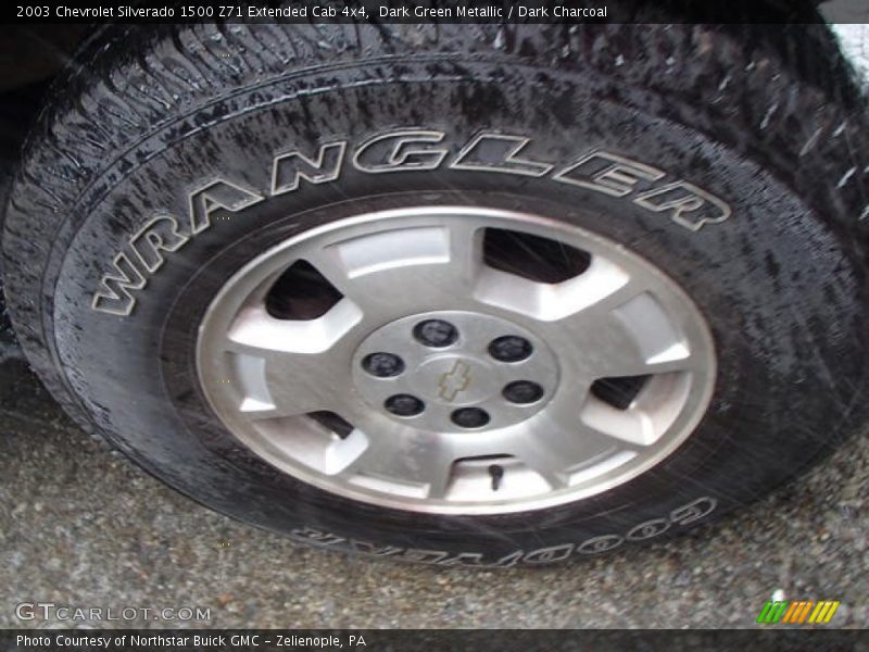 Dark Green Metallic / Dark Charcoal 2003 Chevrolet Silverado 1500 Z71 Extended Cab 4x4