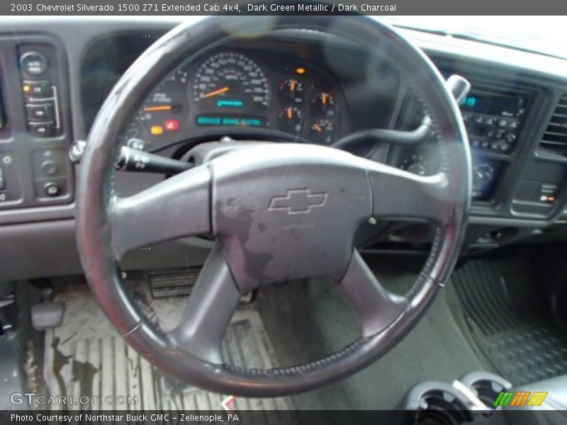 Dark Green Metallic / Dark Charcoal 2003 Chevrolet Silverado 1500 Z71 Extended Cab 4x4