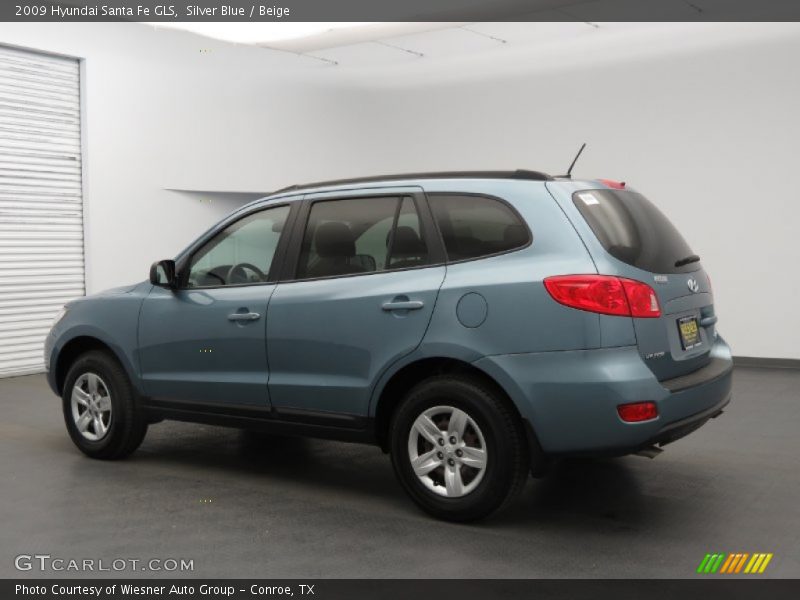 Silver Blue / Beige 2009 Hyundai Santa Fe GLS