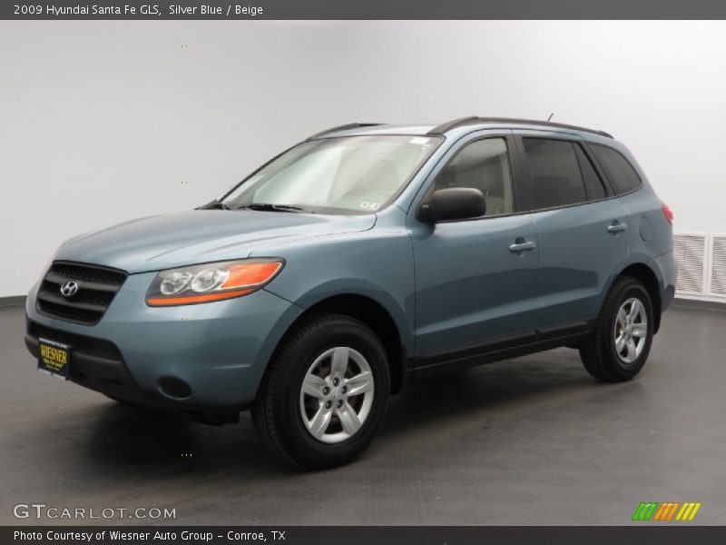 Silver Blue / Beige 2009 Hyundai Santa Fe GLS