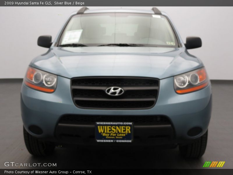 Silver Blue / Beige 2009 Hyundai Santa Fe GLS