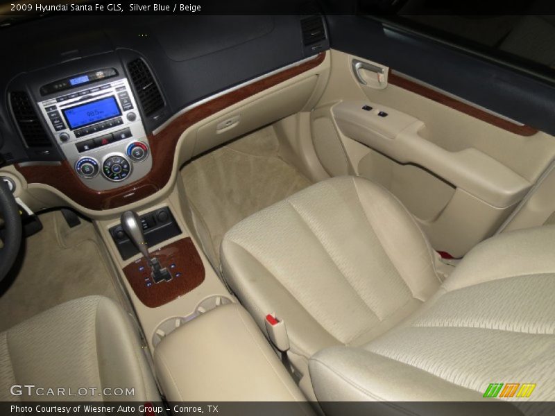 Silver Blue / Beige 2009 Hyundai Santa Fe GLS