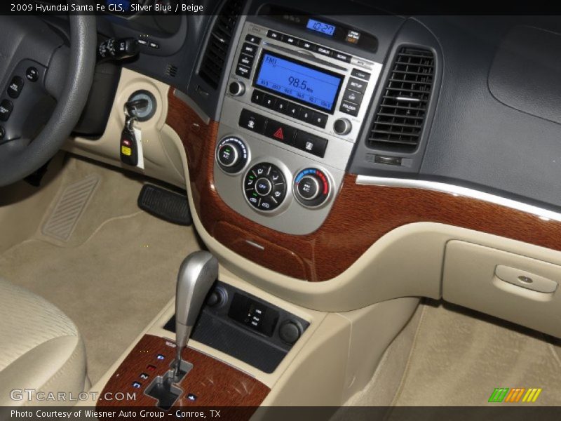 Silver Blue / Beige 2009 Hyundai Santa Fe GLS