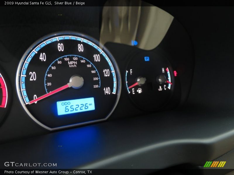 Silver Blue / Beige 2009 Hyundai Santa Fe GLS