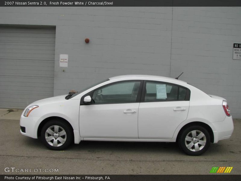 Fresh Powder White / Charcoal/Steel 2007 Nissan Sentra 2.0