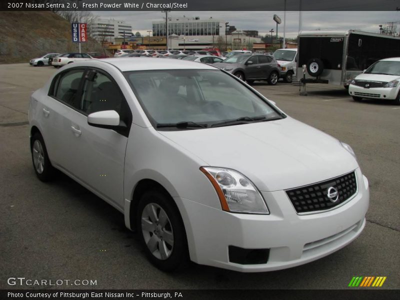 Fresh Powder White / Charcoal/Steel 2007 Nissan Sentra 2.0