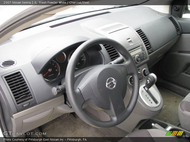 Fresh Powder White / Charcoal/Steel 2007 Nissan Sentra 2.0