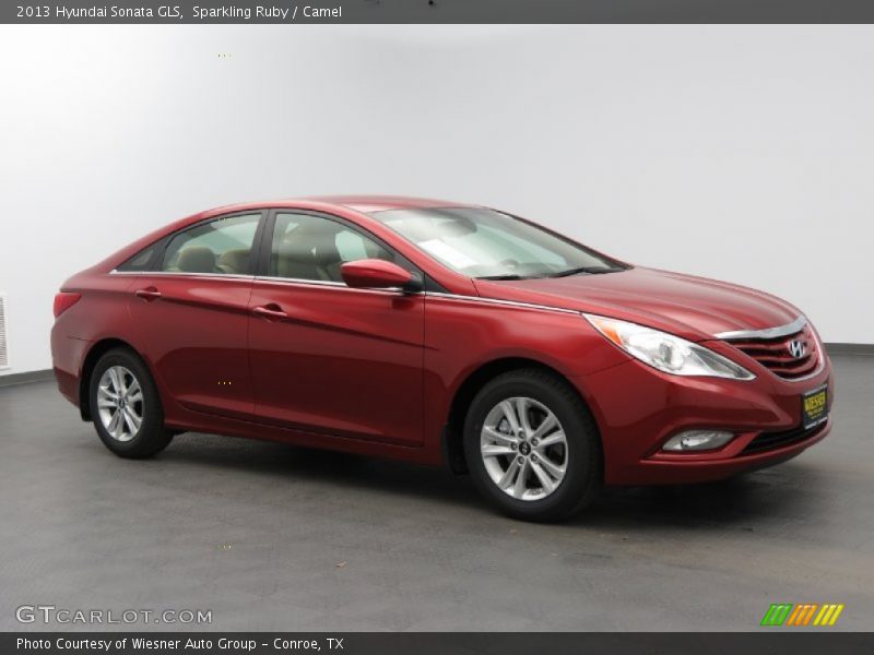 Sparkling Ruby / Camel 2013 Hyundai Sonata GLS