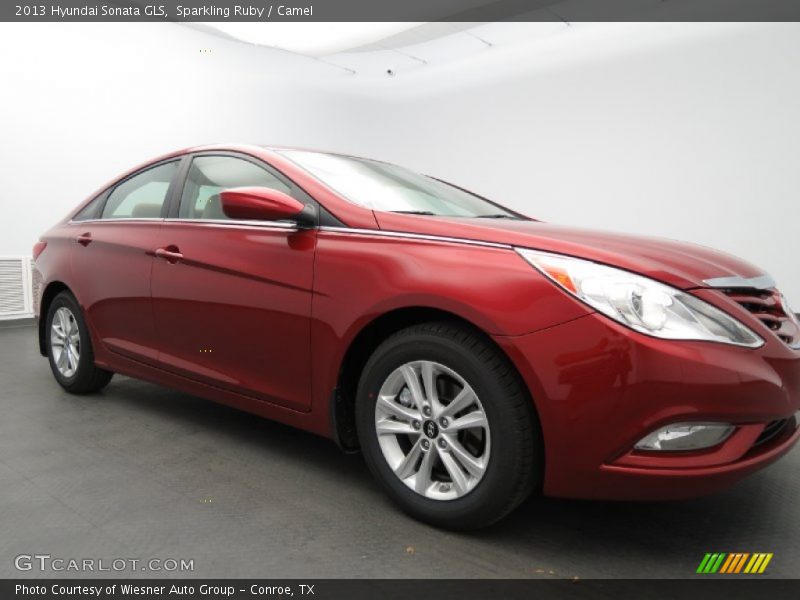 Sparkling Ruby / Camel 2013 Hyundai Sonata GLS