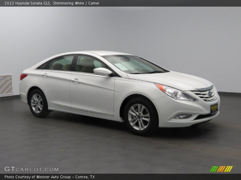 Shimmering White / Camel 2013 Hyundai Sonata GLS