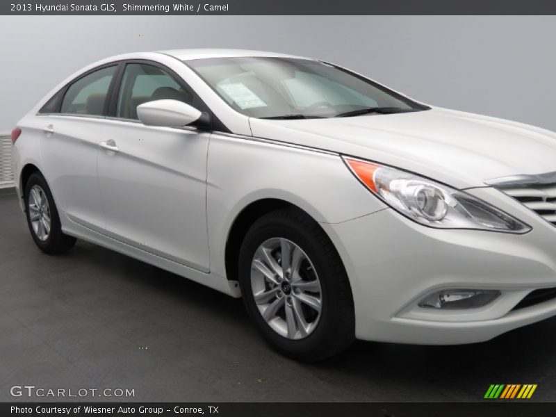 Shimmering White / Camel 2013 Hyundai Sonata GLS