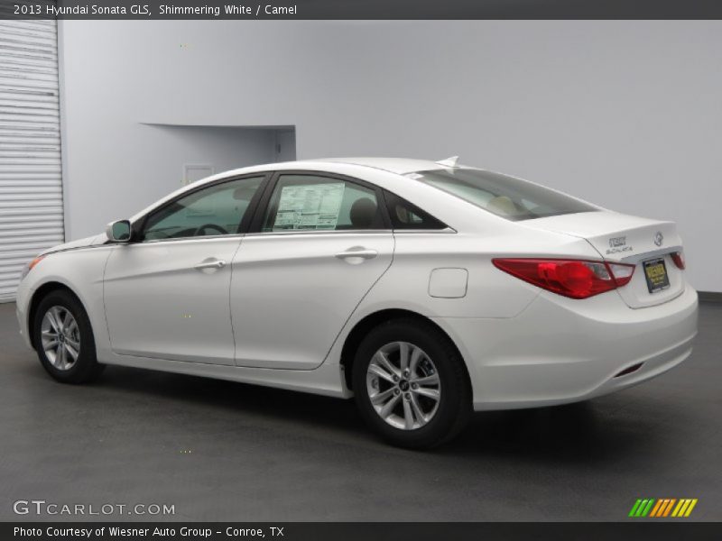 Shimmering White / Camel 2013 Hyundai Sonata GLS