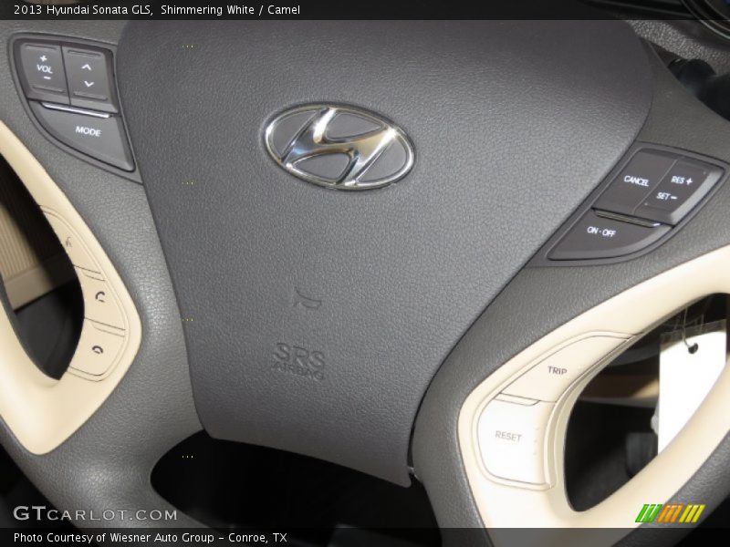 Shimmering White / Camel 2013 Hyundai Sonata GLS