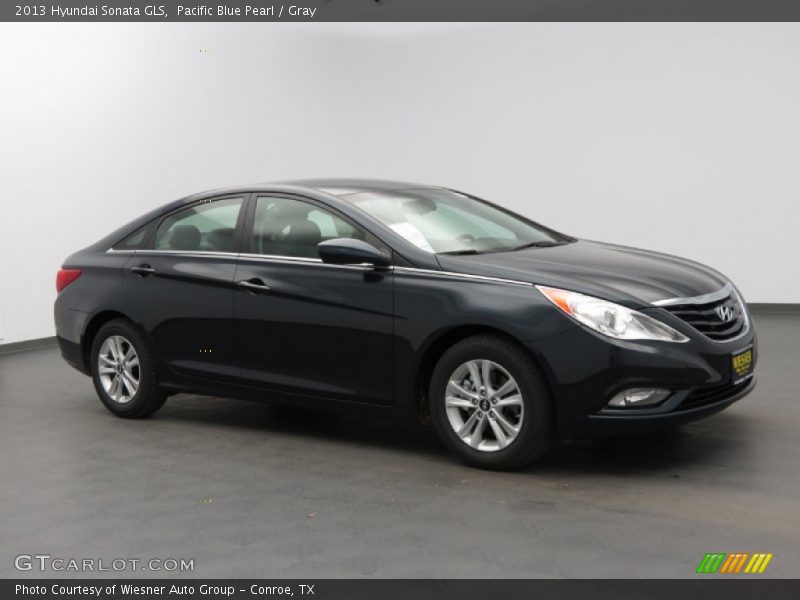Pacific Blue Pearl / Gray 2013 Hyundai Sonata GLS
