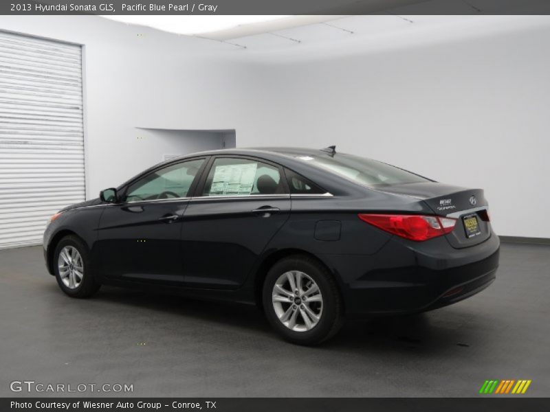Pacific Blue Pearl / Gray 2013 Hyundai Sonata GLS