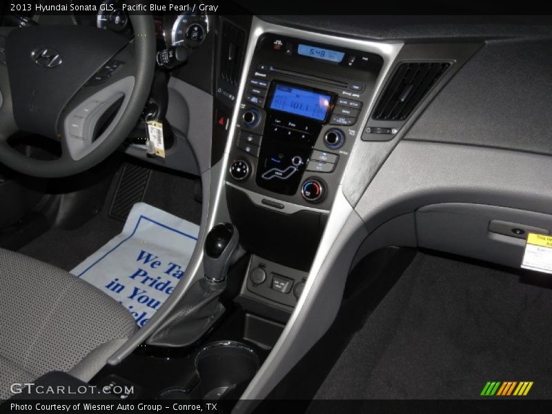 Pacific Blue Pearl / Gray 2013 Hyundai Sonata GLS