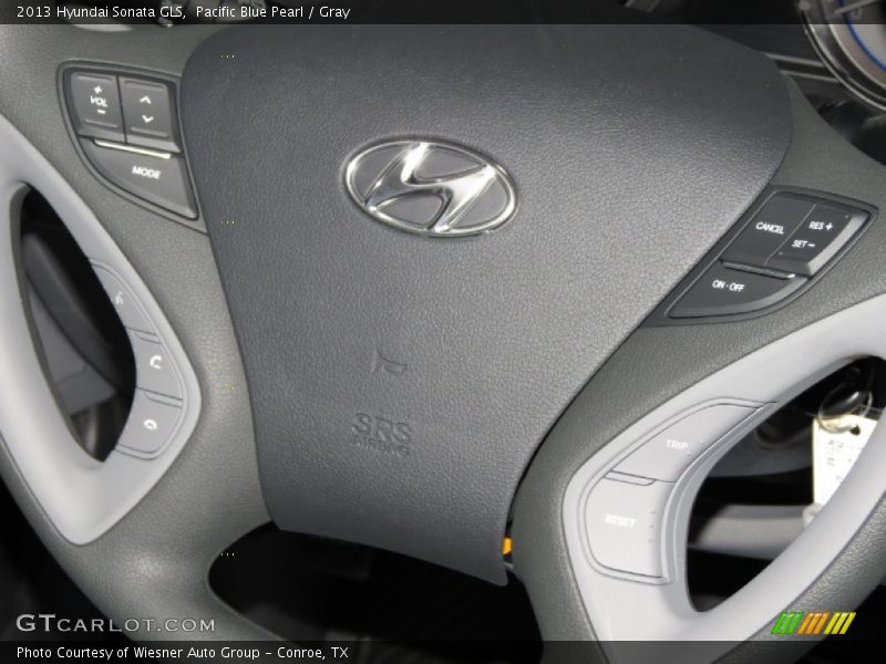 Pacific Blue Pearl / Gray 2013 Hyundai Sonata GLS