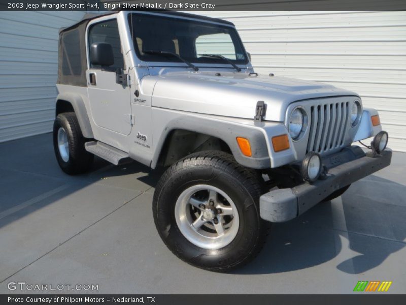 Bright Silver Metallic / Dark Slate Gray 2003 Jeep Wrangler Sport 4x4