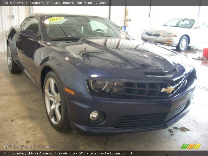 Imperial Blue Metallic / Gray 2010 Chevrolet Camaro SS/RS Coupe
