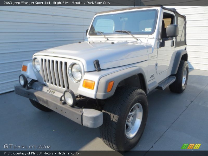 Bright Silver Metallic / Dark Slate Gray 2003 Jeep Wrangler Sport 4x4