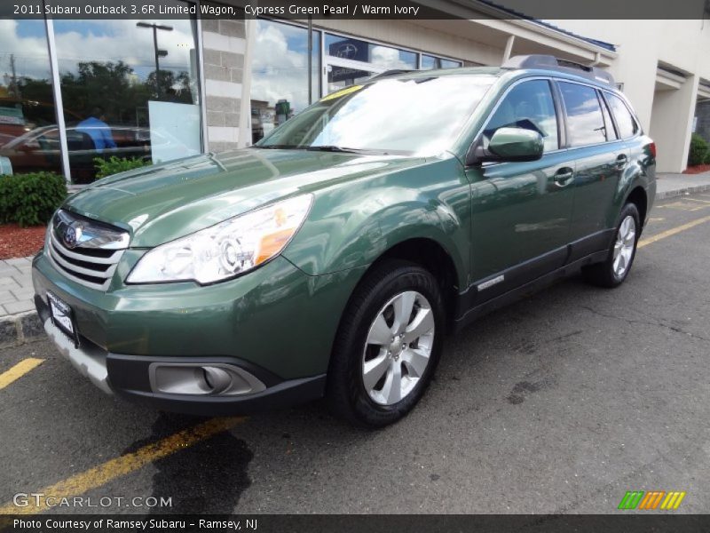 Cypress Green Pearl / Warm Ivory 2011 Subaru Outback 3.6R Limited Wagon