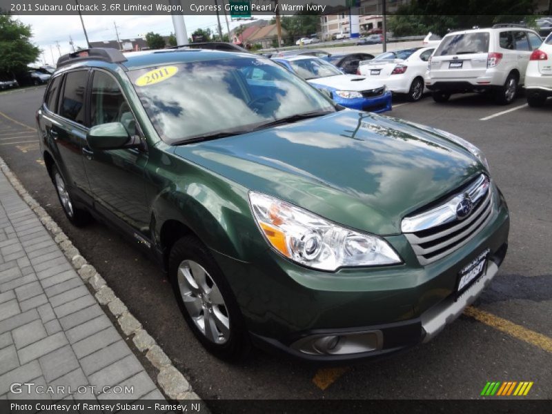 Cypress Green Pearl / Warm Ivory 2011 Subaru Outback 3.6R Limited Wagon