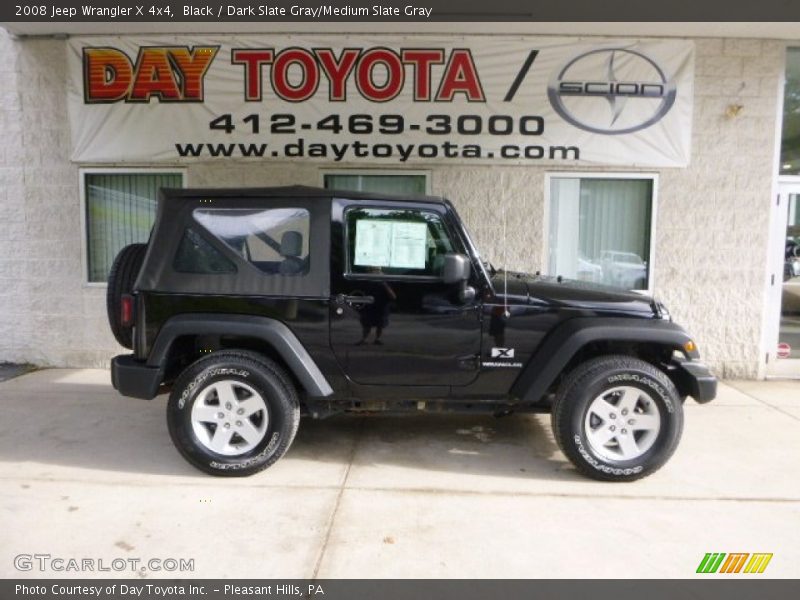 Black / Dark Slate Gray/Medium Slate Gray 2008 Jeep Wrangler X 4x4