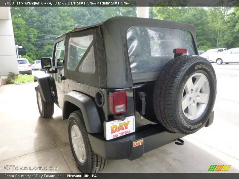 Black / Dark Slate Gray/Medium Slate Gray 2008 Jeep Wrangler X 4x4