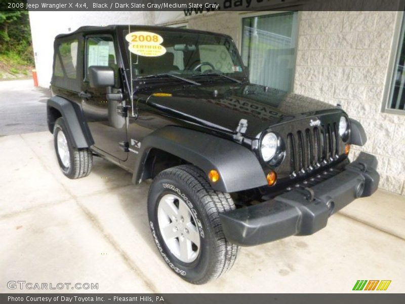 Black / Dark Slate Gray/Medium Slate Gray 2008 Jeep Wrangler X 4x4