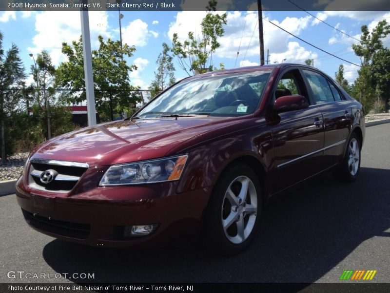 Dark Cherry Red / Black 2008 Hyundai Sonata Limited V6