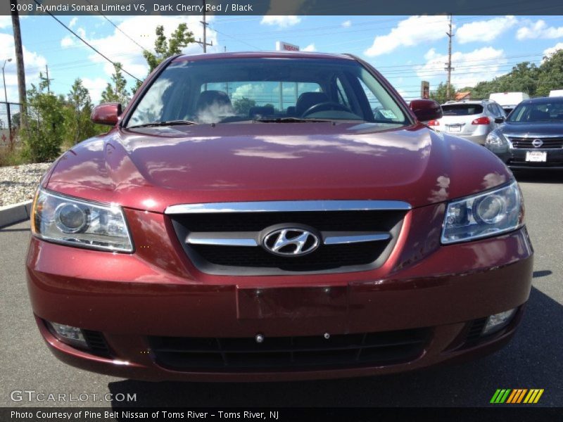 Dark Cherry Red / Black 2008 Hyundai Sonata Limited V6