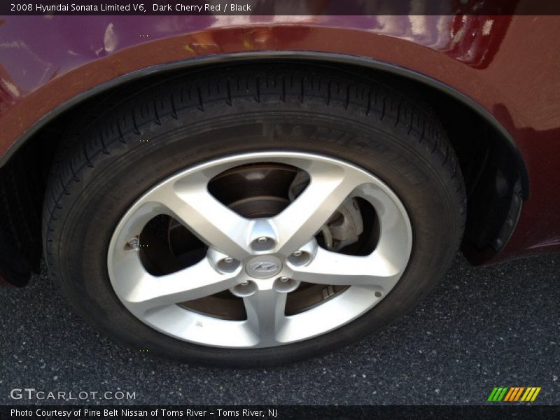 Dark Cherry Red / Black 2008 Hyundai Sonata Limited V6