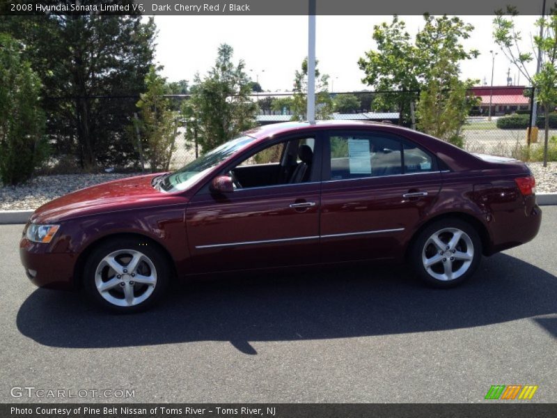 Dark Cherry Red / Black 2008 Hyundai Sonata Limited V6