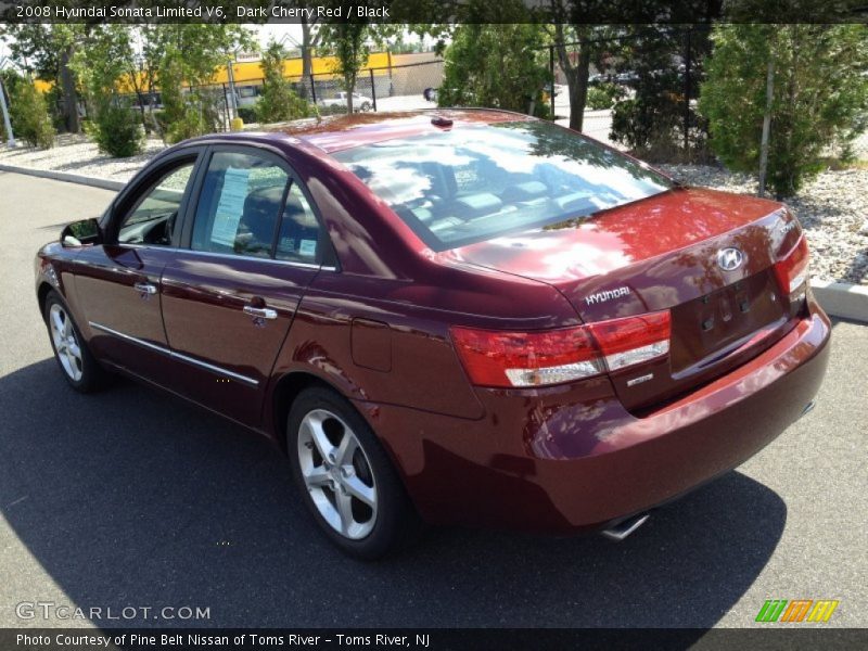 Dark Cherry Red / Black 2008 Hyundai Sonata Limited V6