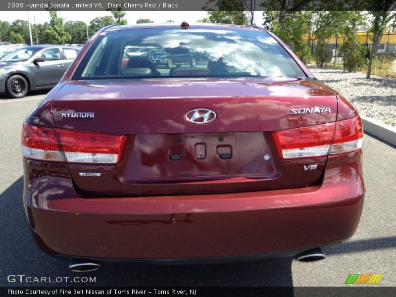 Dark Cherry Red / Black 2008 Hyundai Sonata Limited V6