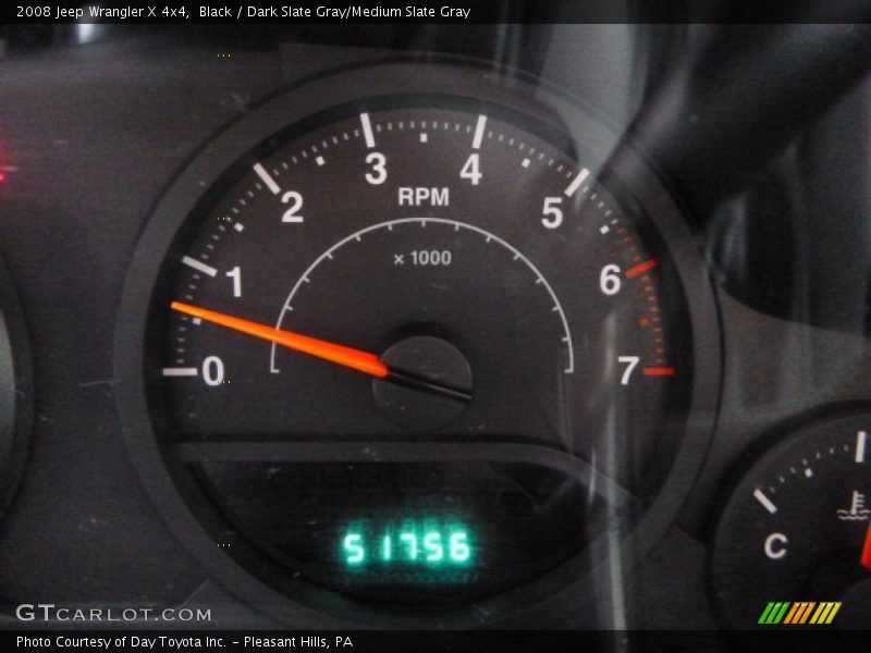 Black / Dark Slate Gray/Medium Slate Gray 2008 Jeep Wrangler X 4x4
