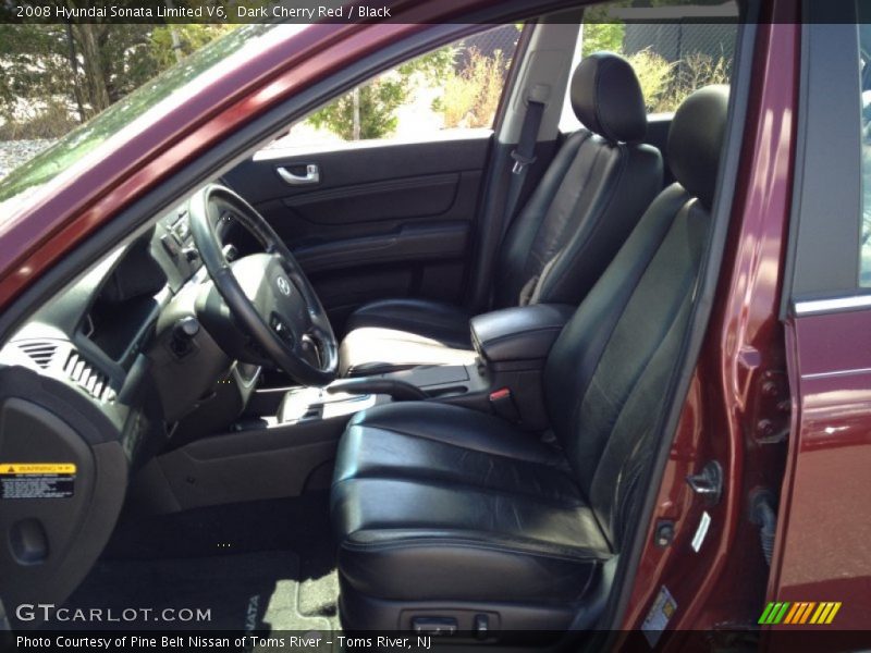Dark Cherry Red / Black 2008 Hyundai Sonata Limited V6