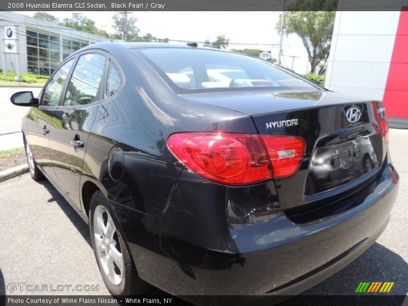 Black Pearl / Gray 2008 Hyundai Elantra GLS Sedan