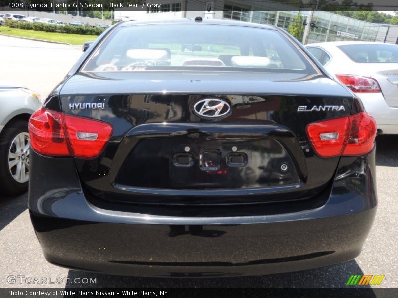 Black Pearl / Gray 2008 Hyundai Elantra GLS Sedan