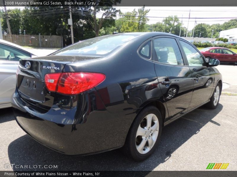 Black Pearl / Gray 2008 Hyundai Elantra GLS Sedan