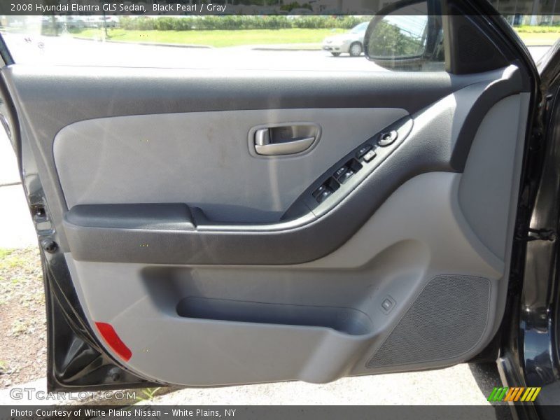 Black Pearl / Gray 2008 Hyundai Elantra GLS Sedan