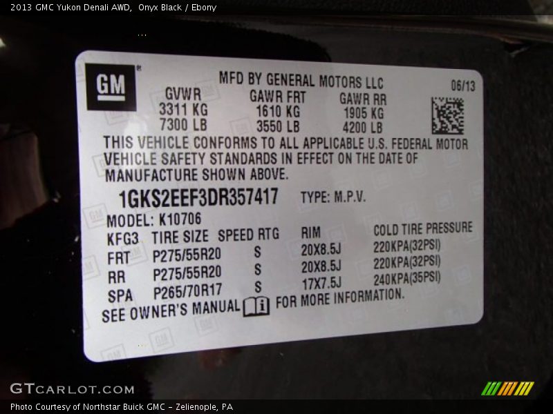 Onyx Black / Ebony 2013 GMC Yukon Denali AWD