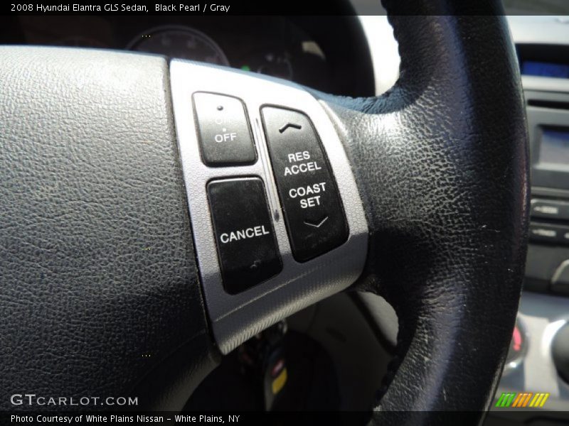 Black Pearl / Gray 2008 Hyundai Elantra GLS Sedan
