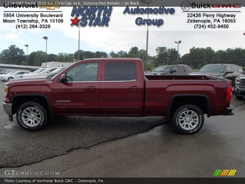 Sonoma Red Metallic / Jet Black 2014 GMC Sierra 1500 SLE Crew Cab 4x4