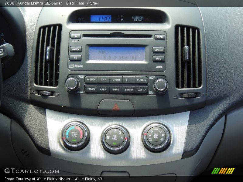 Black Pearl / Gray 2008 Hyundai Elantra GLS Sedan