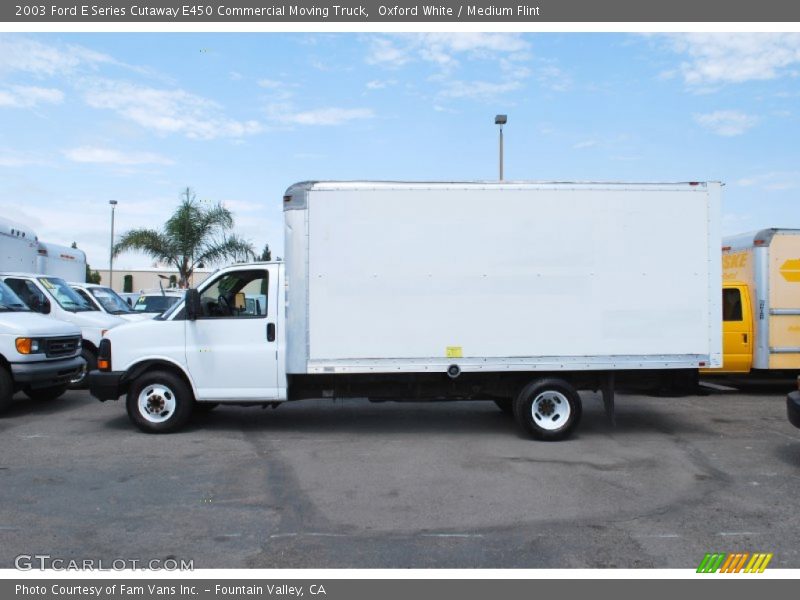 Oxford White / Medium Flint 2003 Ford E Series Cutaway E450 Commercial Moving Truck