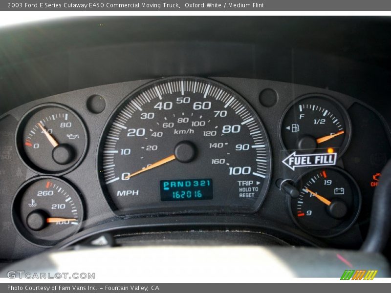 Oxford White / Medium Flint 2003 Ford E Series Cutaway E450 Commercial Moving Truck